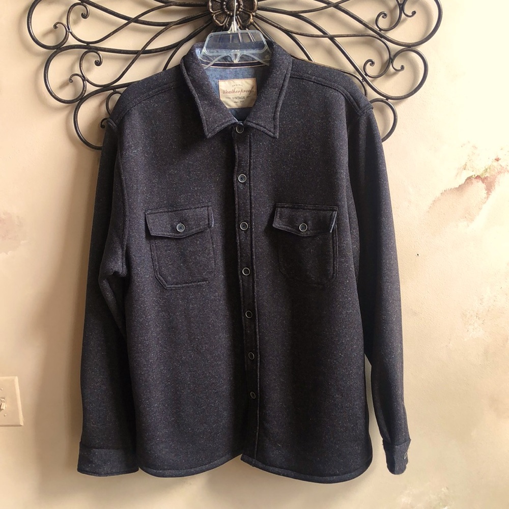 Men’s warm shirt jacket with fur lining